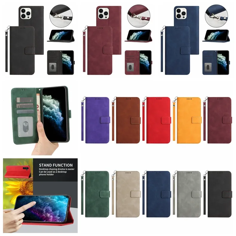 Samsung S24 Ultra S23 Plus Fe A05S A15 A25 A35 A55 A05 A24 M54 A34 A04E A54 A14 Old Holder Flip Cover ID Card Slot Retro Frame Pouch Strap