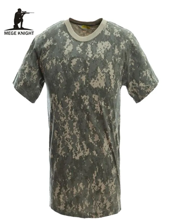 Mege wojskowy kamuflaż oddychający tshirt Mężczyźni Summer Cotton Tshirt Army Camo Camp Tees 2204202929954