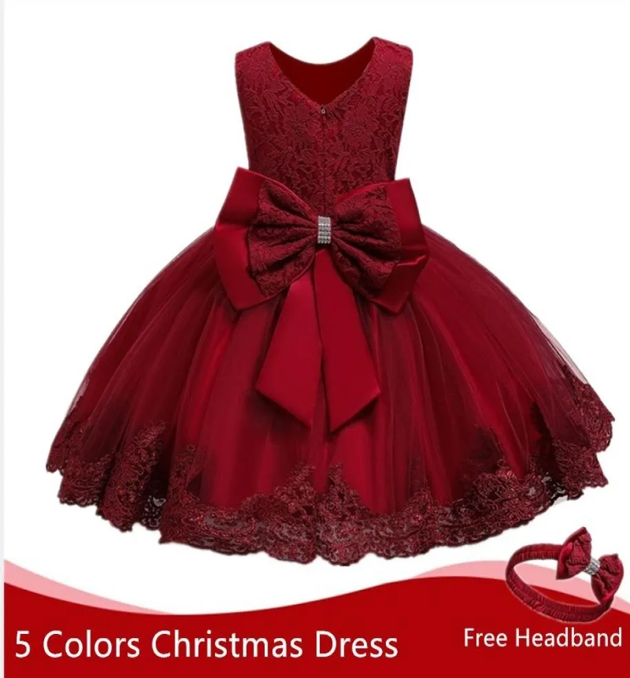 Robe de noël pour petites filles, Tutu rouge, robes d'anniversaire de 1 an, robe de baptême pour tout-petits CX2006033797742