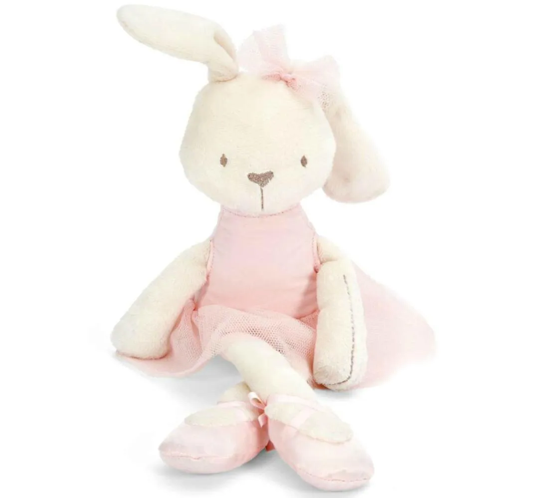 FG1511 1 Stück 45 cm süßes Kaninchen mit rosa Kleid, Baby-Plüschtier, weiche Ballett-Häschen-Kaninchen-Puppe, Kinder-Komfort-Puppe, Geschenk für Kinder