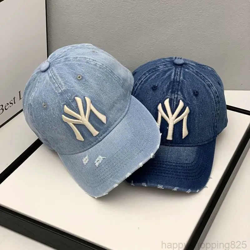 Ball Caps Luxury Brand MY Embroidered Washed Denim Baseball Cap for Men High Quality Black Vintage Y2k Dad Hats Gorras Hombre 230909N8CW