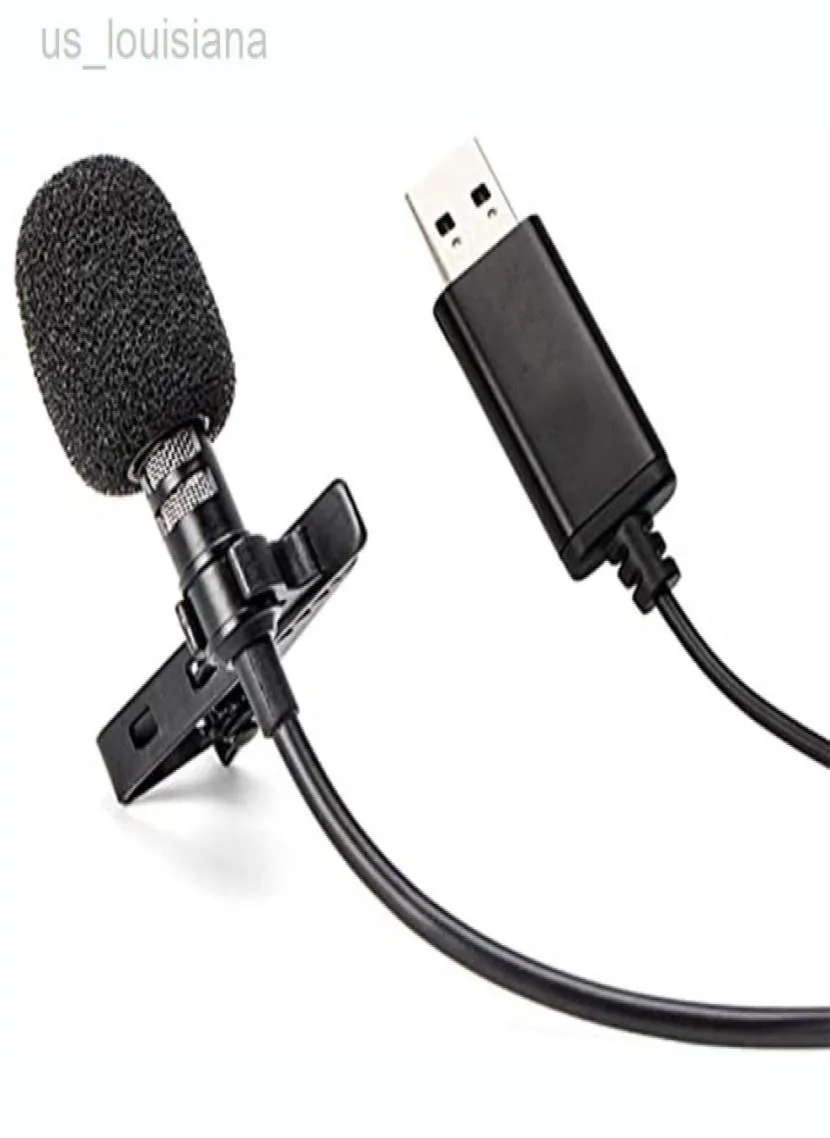 Microphones 2m USB Lavalier Microphone Clipon Lapel Mic for PC Computer Laptop Vocals Streaming Recording Studio YouTube Video Ga62888088