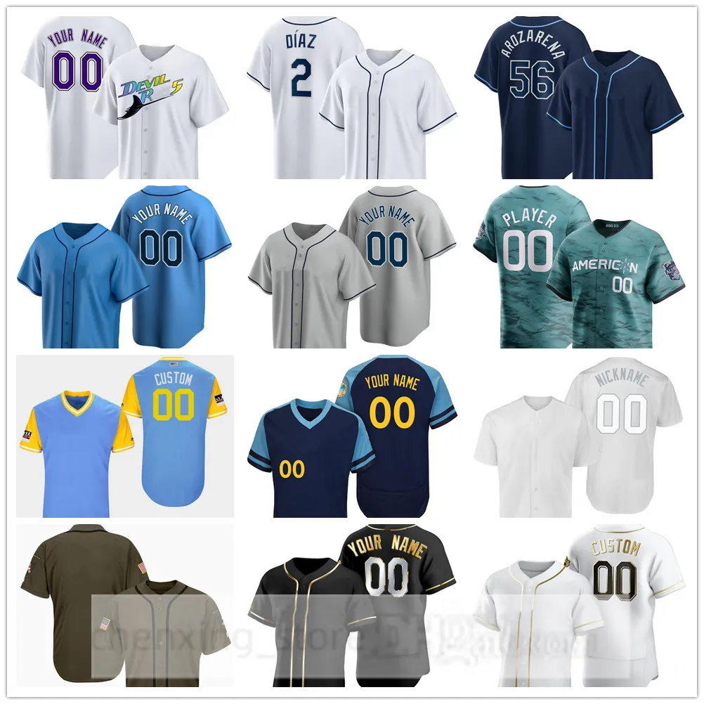 Maillots de baseball cousus 2024 60 Garrett Cleavinger 58 Yoniel Curet 48 Chris Devenski 49 Kevin Kelly 52 Zack Littell 74 Jacob Lopez 88 Phil Maton 44 Ryan Pepiot