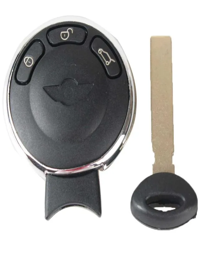Garanterad 100 3Buttons för Mini Cooper BMW Remote Car Smart ProX Key Key Less Entry FOB Sändare Uncut Blade 1328080