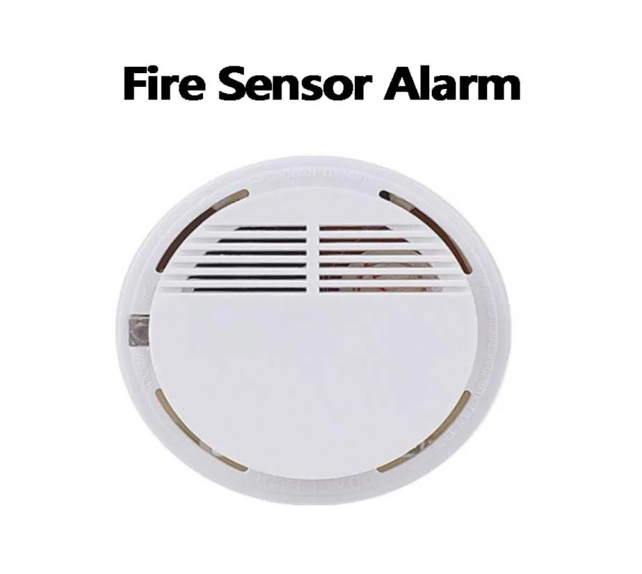 Detector de fumaça Sistema de alarmes Sensor Alarme de incêndio Detectores sem fio separados Segurança doméstica Alta sensibilidade LED estável 85DB 9V Batte4864591