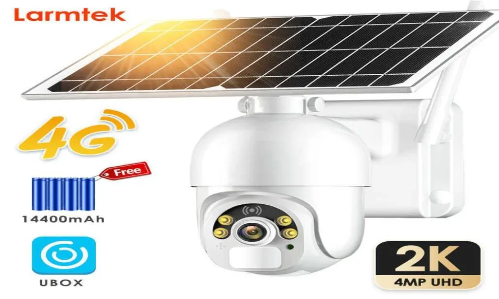 Autres caméras de vidéosurveillance 4G Sim Caméra à panneau solaire 4MP 2K WiFi Surveillance extérieure sans fil PTZ IP Cam Batterie Longue veille Projecteur 1282469