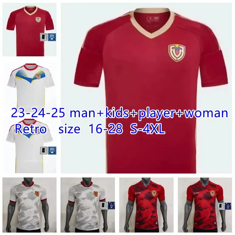 Venezuela Soccer Jerseys 2024 2025 Kid Kit Osorio Rincon 24/25 Team Football Shirt Men Home Camisetas Copa America Rondon Sotedo Rincon Bello Cordova