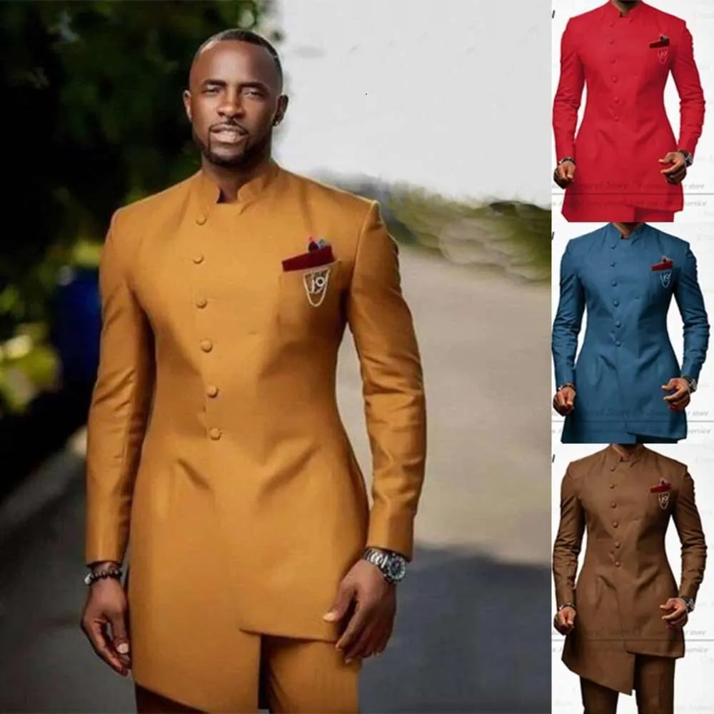 Conjunto de terno masculino de casamento indiano, 20 cores, feito sob medida, slim fit, melhor homem, vestido de noivo, smoking, jantar de baile, robe dourado, calças, 2 peças