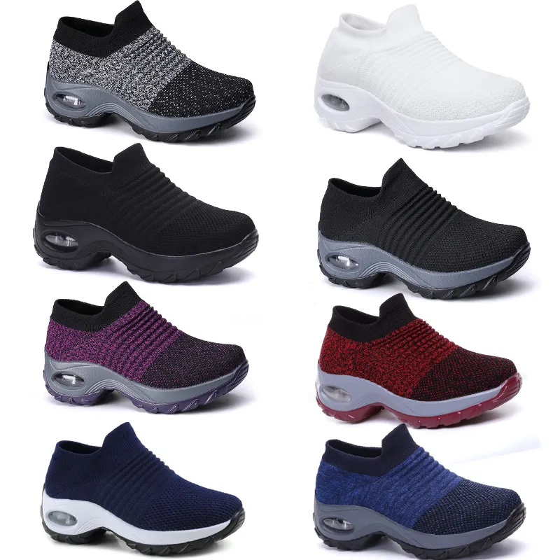 Grande taille hommes femmes chaussures coussin volant tissé chaussures de sport chaussures à capuche chaussures à bascule à la mode GAI chaussures décontractées chaussettes chaussures 35-43 61 tendances