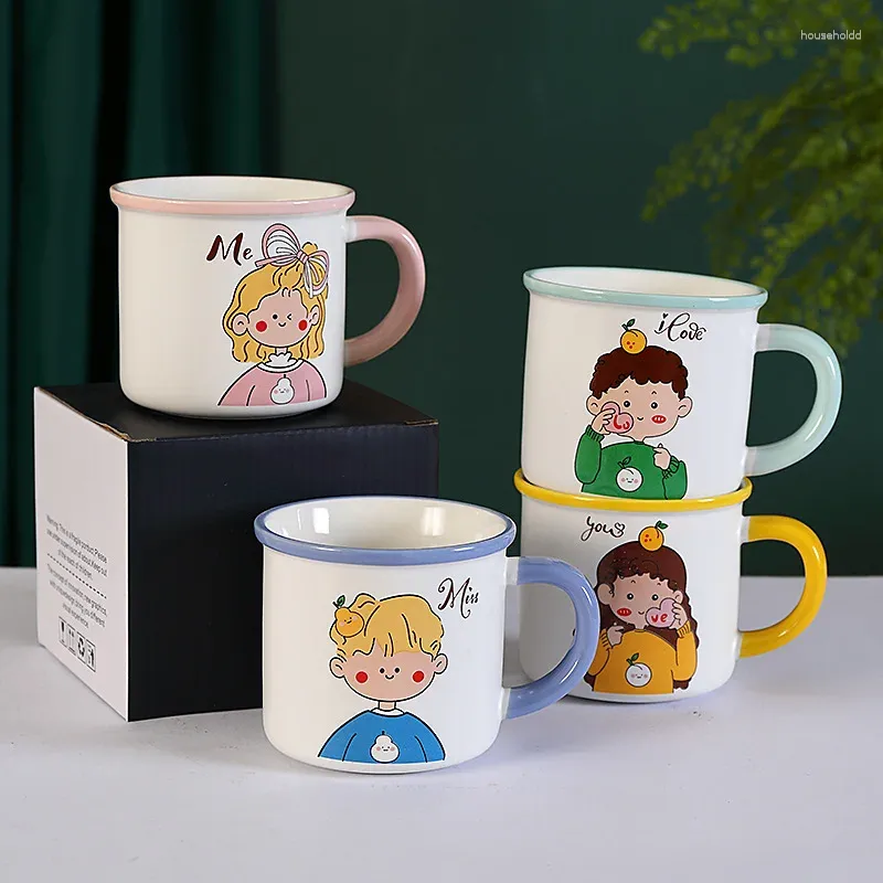 Tassen Kreative High Beauty Keramiktasse Home Office Wasser Cartoon Niedliche Kaffeetasse Geschenk