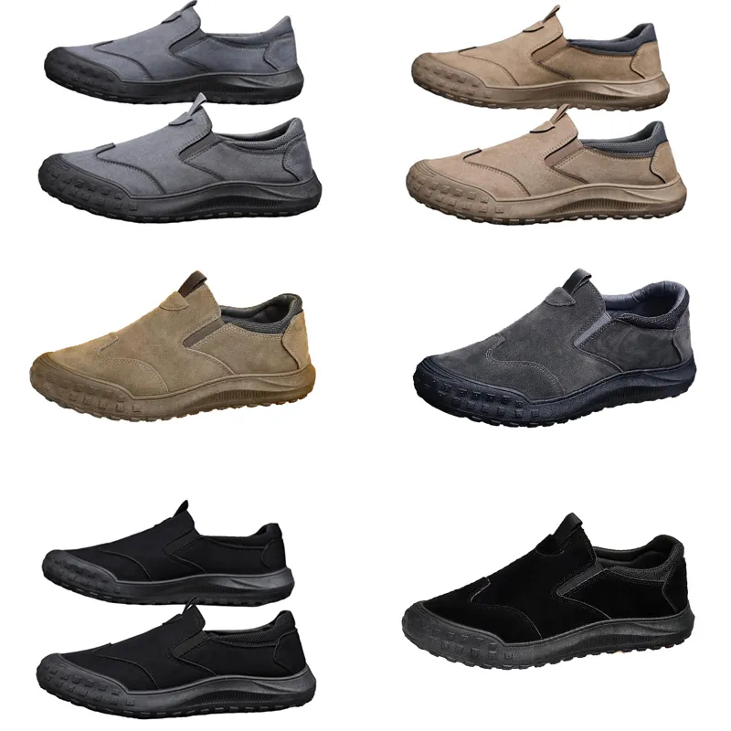 GAI Calçados masculinos, novo estilo de primavera, sapatos preguiçosos de um pé, sapatos confortáveis e respiráveis de proteção ao trabalho, tendência masculina, solas macias, sapatos esportivos e de lazer homem 41