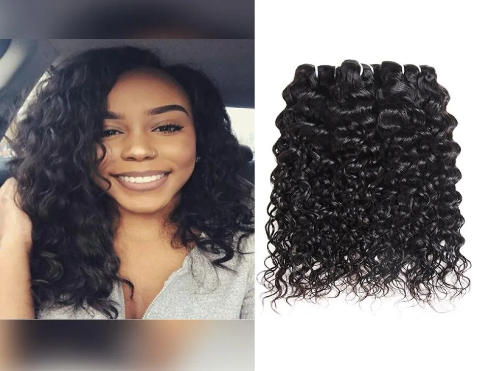 Ishow onda de água 4 pacotes de trama de cabelo molhado e ondulado extensões de cabelo virgem 8a pacotes de cabelo humano brasileiro tecer para mulheres meninas todos 2722998