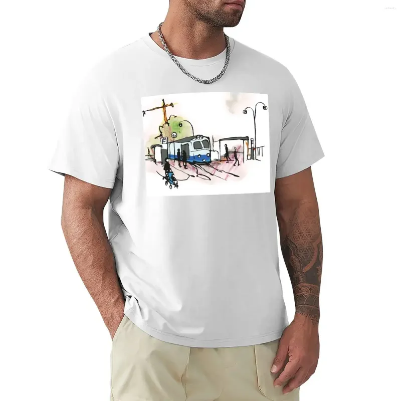 Men's Polos Tram Stop In G?teborg T-Shirt Animal Prinfor Boys Blacks Customizeds Short Sleeve Tee Men