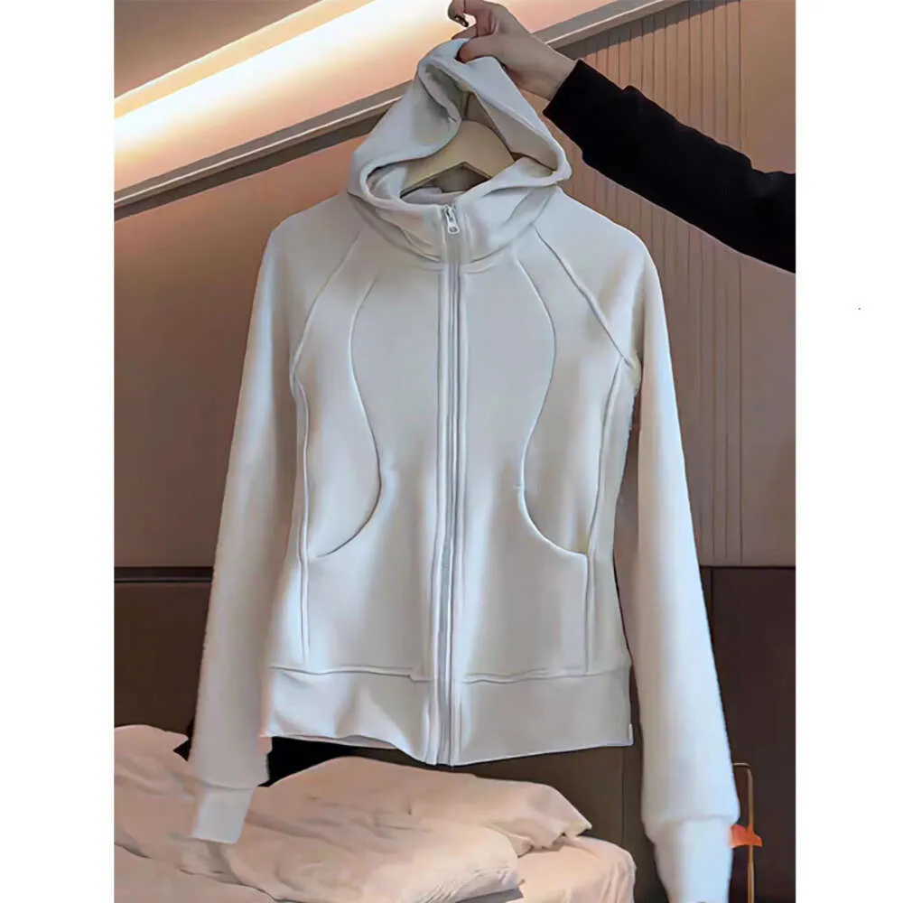 Sweat à capuche avec fermeture éclair pour femme, veste cardigan épaisse et ajustée, style paresseux coréen, nouvelle collection automne-hiver 2023