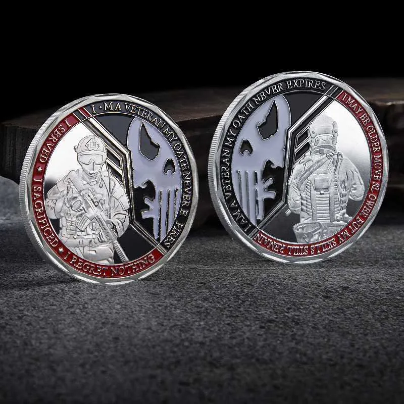 Arts and Crafts New commemorative coins military commemorative medals three-dimensional relief metal craftsmanship for making badges T240306