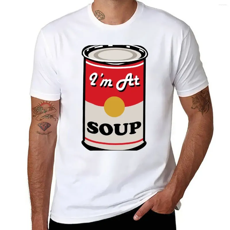 Débardeurs pour hommes Je suis à la soupe - T-shirt de style Andy Warhol T-shirts noirs Sweat graphique T-shirts pour hommes T-shirts drôles