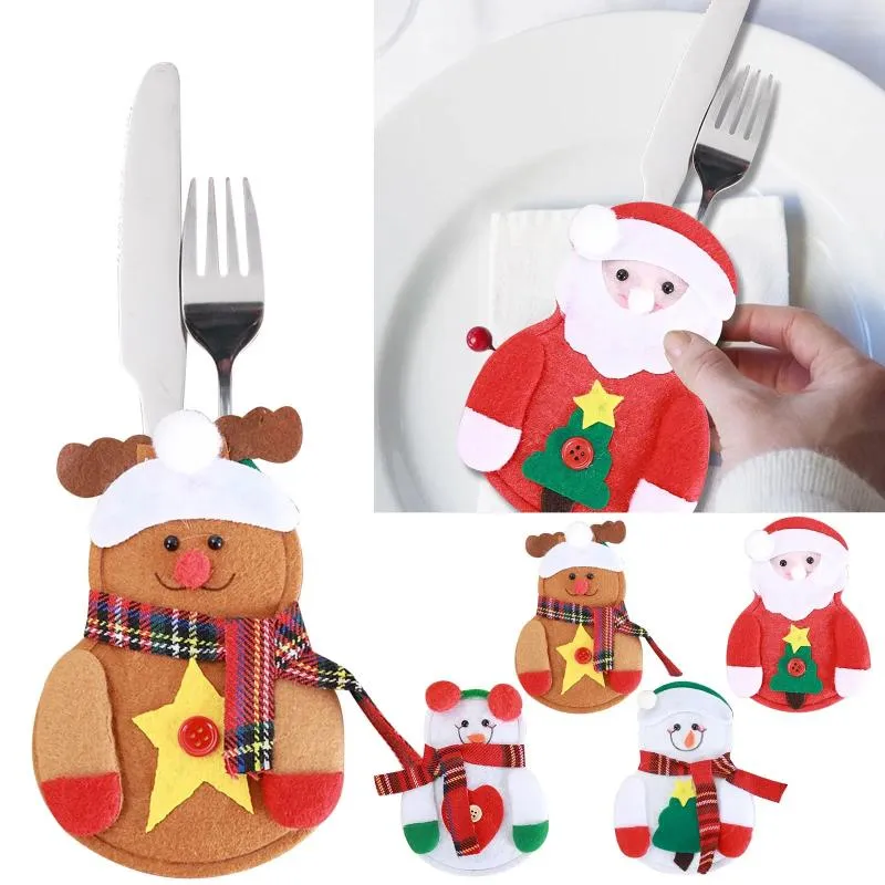 Serviessets Kerstdecoratie Sneeuwpop Vork Eettafel Bestekset En