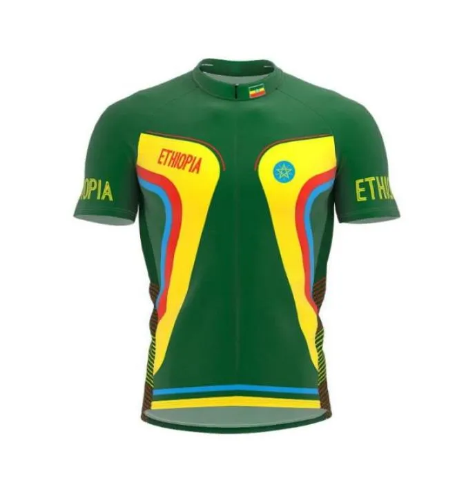 Kurtki wyścigowe 2021 Etiopia More Style Men Men Classic Cycling Team Bike Road Road Road Rowerowe odzież Outdoor Jersey8331183