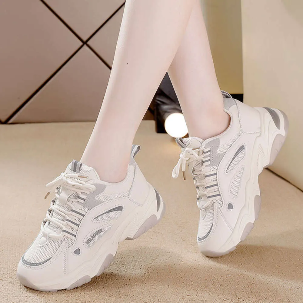 2024 New Thick Soled Ins Womens Versatile Dads Trendy Spring Autumn Breathable Mesh Sports and Leisure Shoes 209 890 531
