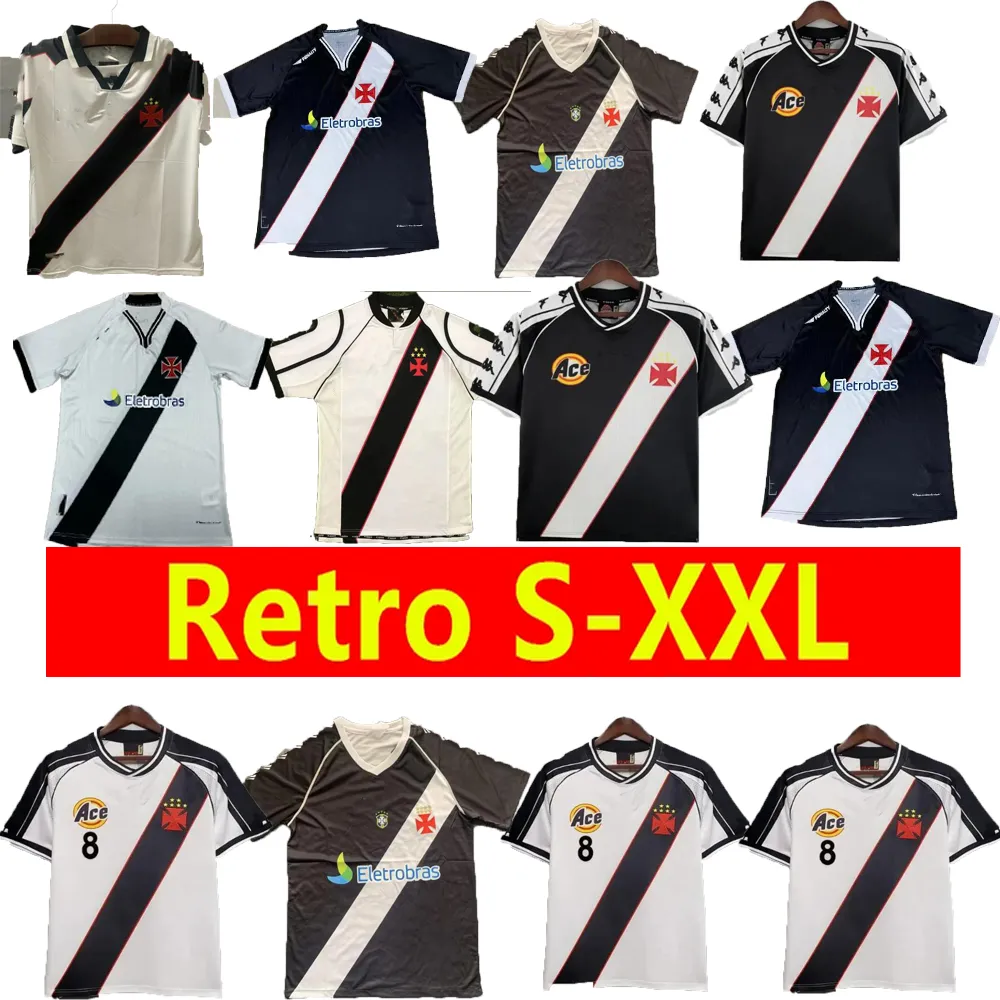 2000 2001 man Retro Vasco Da Gama Home away soccer jerseys 00 01 ROMARIO DEDE LUIZAO Soccer shirt classic football Shirt