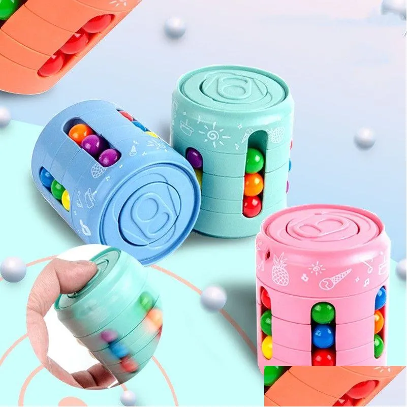 Party Favor Faveur de fête Cadeau Rotation Magic Bean S Ball Can Cube Décompression Jouet Fidget Spinner Drop Livraison Maison Jardin Festif Dhvxj