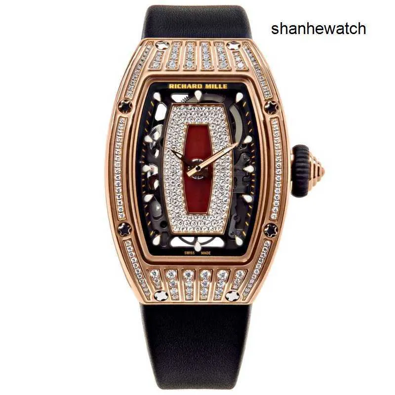 Herenhorloge Dress Watches RM Horloge RM07-01 Dames roségouden diamanten set RM07-01