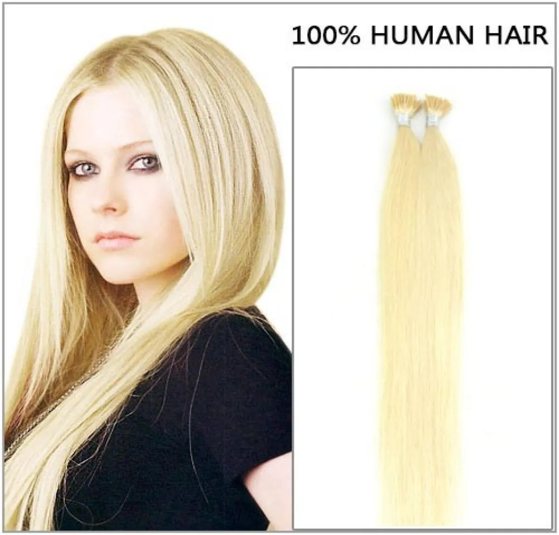 ELIBESS 16 "-24" #60 I Tip Saç Uzantıları 1G/S 100s/Paket İnsan Platin Sarışın -Öne Bağlanmış Keratin Hair6297705