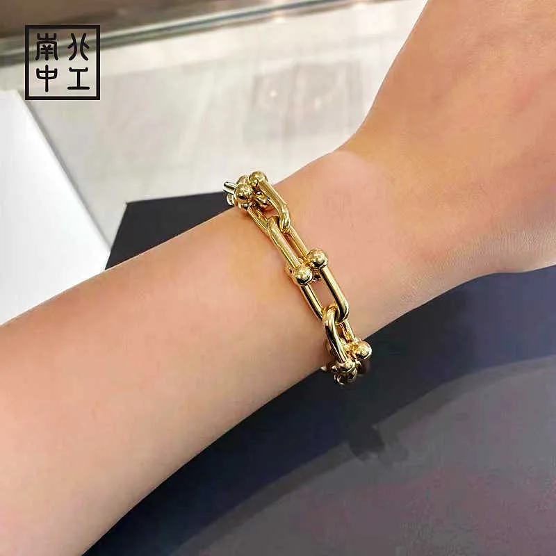 Bijoux Luoyang tendance personnalisé tiffay en forme de U épissure réglable Bracelet en cuivre pour hommes et femmes 8RI1