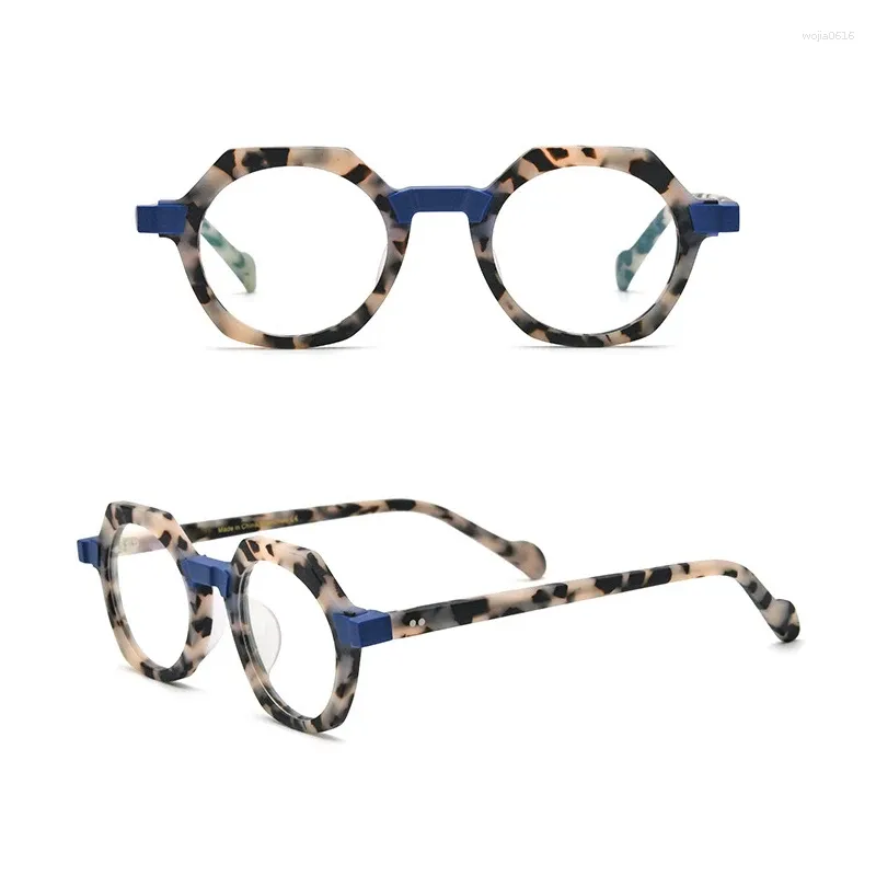 Okulary przeciwsłoneczne ramy bilety optyczne kobiety mężczyźni nieregularny kształt octan vintage retro design frame okulary okulass