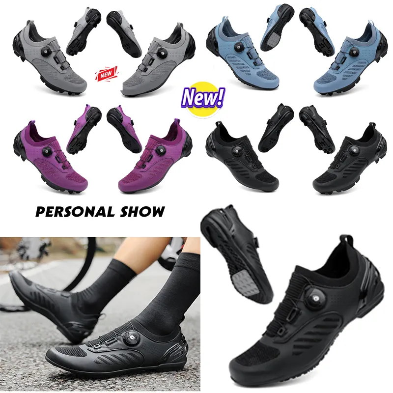 Designer Cyclzing Shoes Men Sports Dirt Road Cykelskor Flat Speed ​​Cycling Sneakers Flats Mountain Bicycle Footwear Spd Cleats Shoes 36-47 GAI