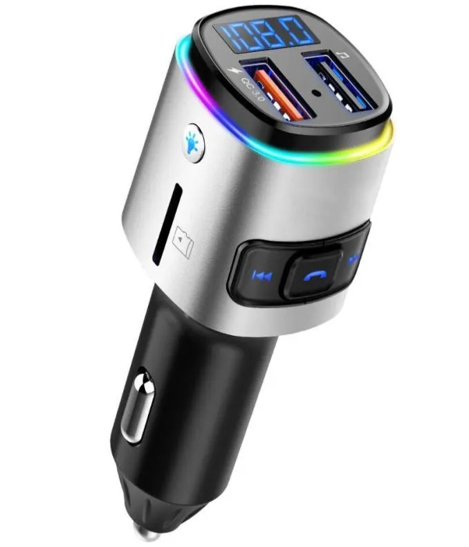 BC41 Car O Mp3 Player FM nadajnik U Dysk / TF Muzyka Bluetooth Odbiornik bez użycia rąk Ręką Wysypując USB QC3.0 Charger6378351