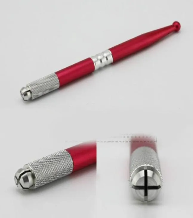 100 Stukslot Professionele Permanente Make-up Rode Handmatige Pen Wenkbrauw Tattoo Pen Voor 3D Handmatige Permanente Make-up Cosmetische Wenkbrauwen9845830