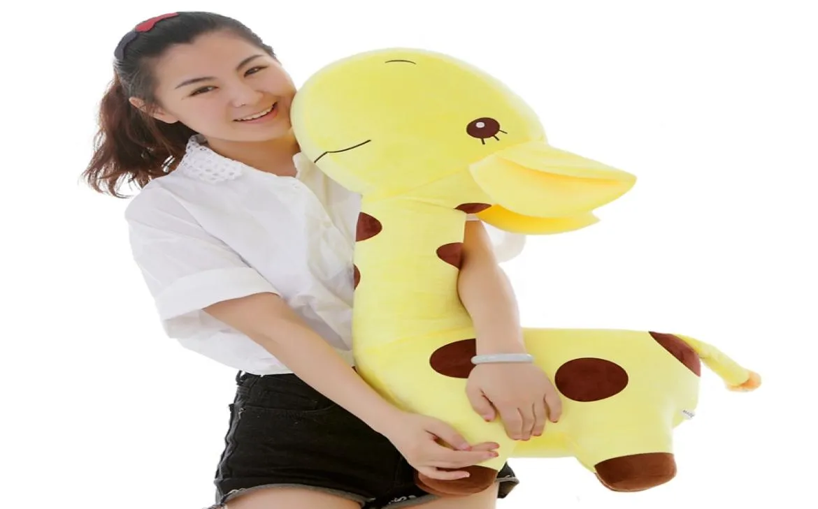 Dorimytrader belle peluche girafe animal doux poupée grand dessin animé cerf jouet oreiller pour enfants cadeau 28 pouces 70 cm DY506248176901