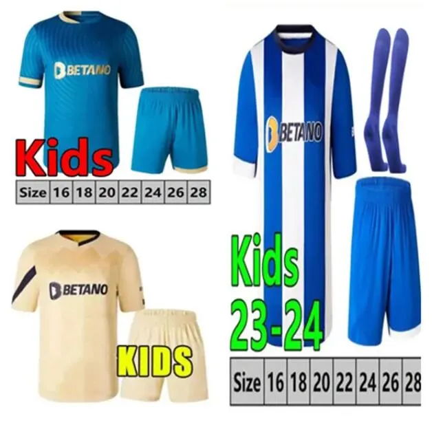 23 24 Maillots de football FC Portos Maillot de football Kits enfants 2023 2024 CAMPEOES PEPE SERGIO OLIVEIRA MEHDI LUIS DIAZ MATHEUS Dragon Fans version joueur