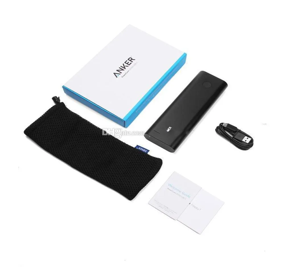 Anker PowerCore 20100 мАч Power Bank Quick Charge 5V6A 30W Аккумулятор PowerIQ 24A Powerbank USB-зарядное устройство для смартфонов, планшетов3082616