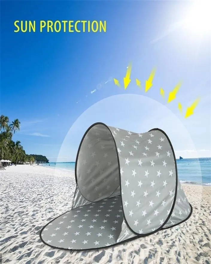 Tenda da campeggio esterna automatica Impermeabile Anti UV Spiaggia Ultraleggera Pop Up Estate Mare Ripari per il sole Tendalino parasole 220301273H1568635