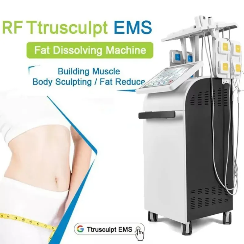 Trusculpting id emagrecimento rf beleza rosto braço perna flex monopolar rf ems construção muscular queima de gordura corpo esculpir máquina 456