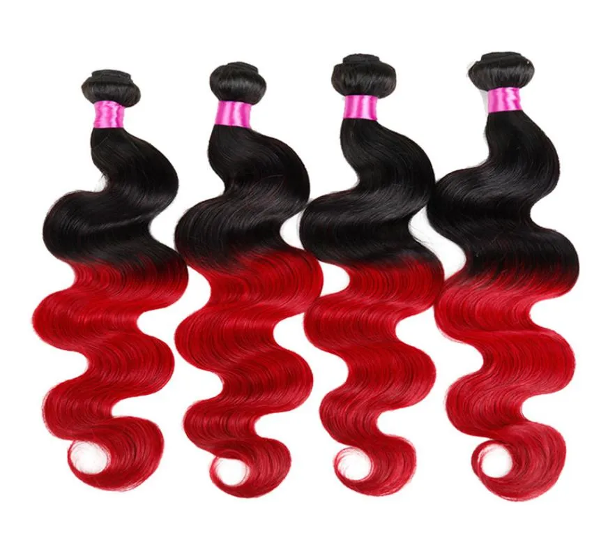 Maleisisch Indiaas Peruaans Braziliaans Maagdelijk haarbundels Tweekleurig Donkere wortels Blond Ombre Body Wave Menselijk haar 1b27 1b30 1b99j9358552