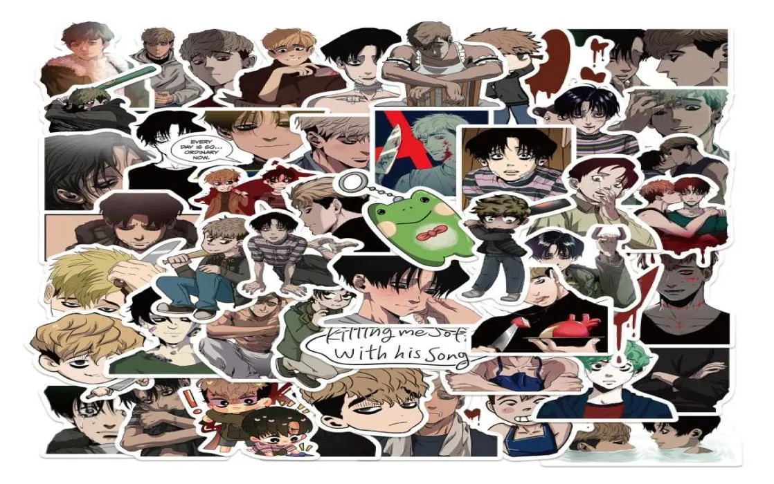 50 Stuks Japanse Anime Killing Stalking Stickers Cartoon Jongen Liefde Graffiti Stickers Voor Diy Bagage Laptop Skateboard Motorfiets Bic5365036