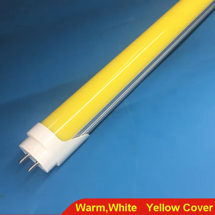 Anti UV T8 LED Tüpler Sarı Güvenli Işıklar 120cm 4ft 18W AC85-265V G13 Blubs 1200mm 27000K lambalar Ultraviyole koruma maruziyeti aydınlatma 4 ayak doğrudan satış