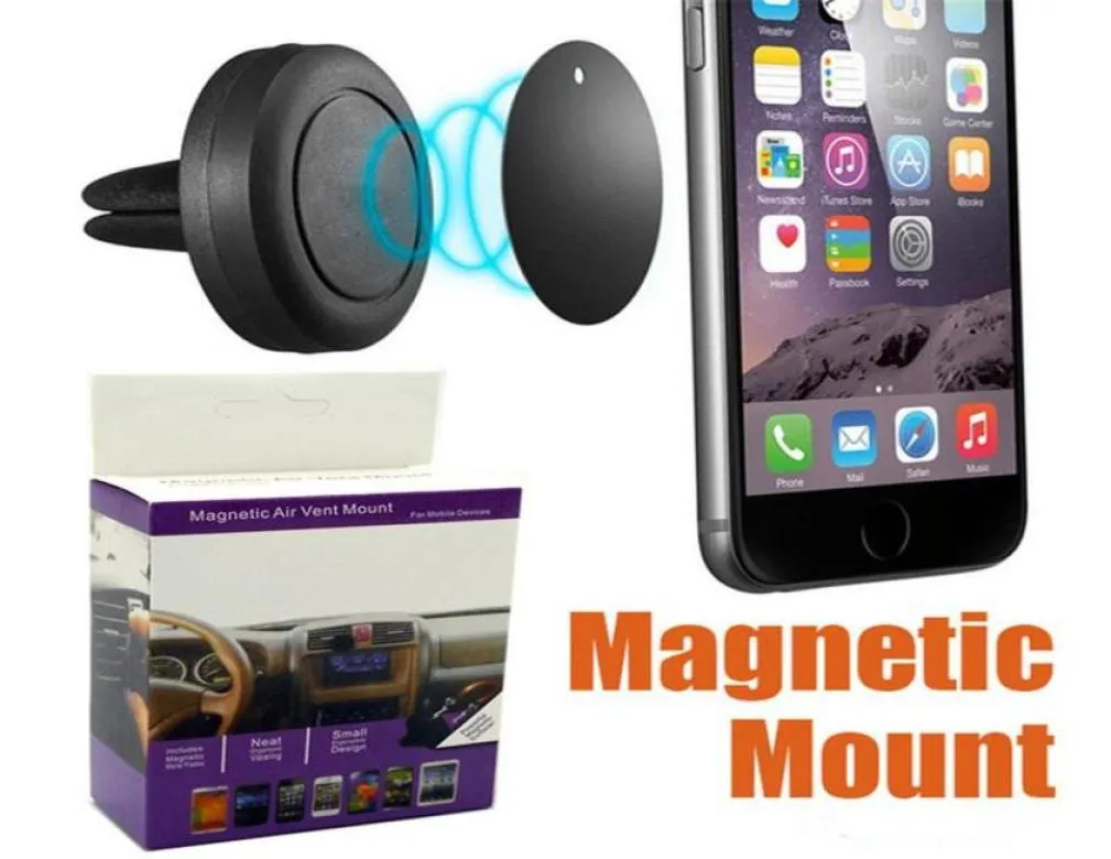 Universal Air Vent Magnetic Cell Phone Mounts Holders 360 Rotation Car Mount Holder For iPhone Android Smartphone With Retail Pa7561383