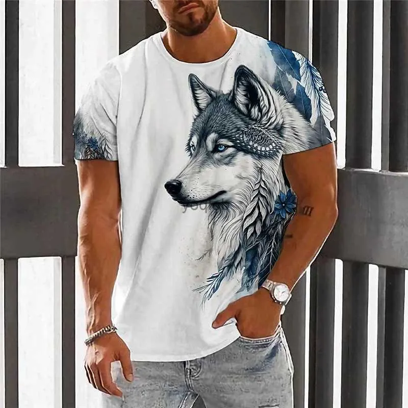 Men's T-Shirts Wolf Eagle T-Shirts Animal 3D Printed Streetwear Men Women Casual Fashion Oversized Short Sleeve T Shirt Kids Tees Tops Clothing