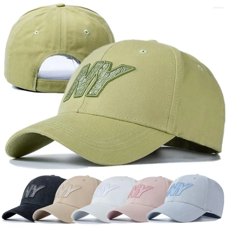 Ball Caps Women Men Cotton Cap Fashion NY Embroidered Hard Top Baseball Female Casual Adjustable Outdoor Couple Streetwear Hat