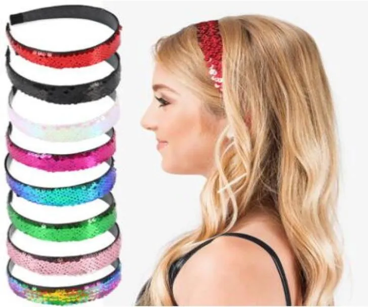 Meerjungfrau-Pailletten-Haarstäbchen, modisch, für Damen und Mädchen, Urlaub, Prinzessinnen-Stirnband, Haar-Accessoires für 9 verschiedene Farben. 8703587