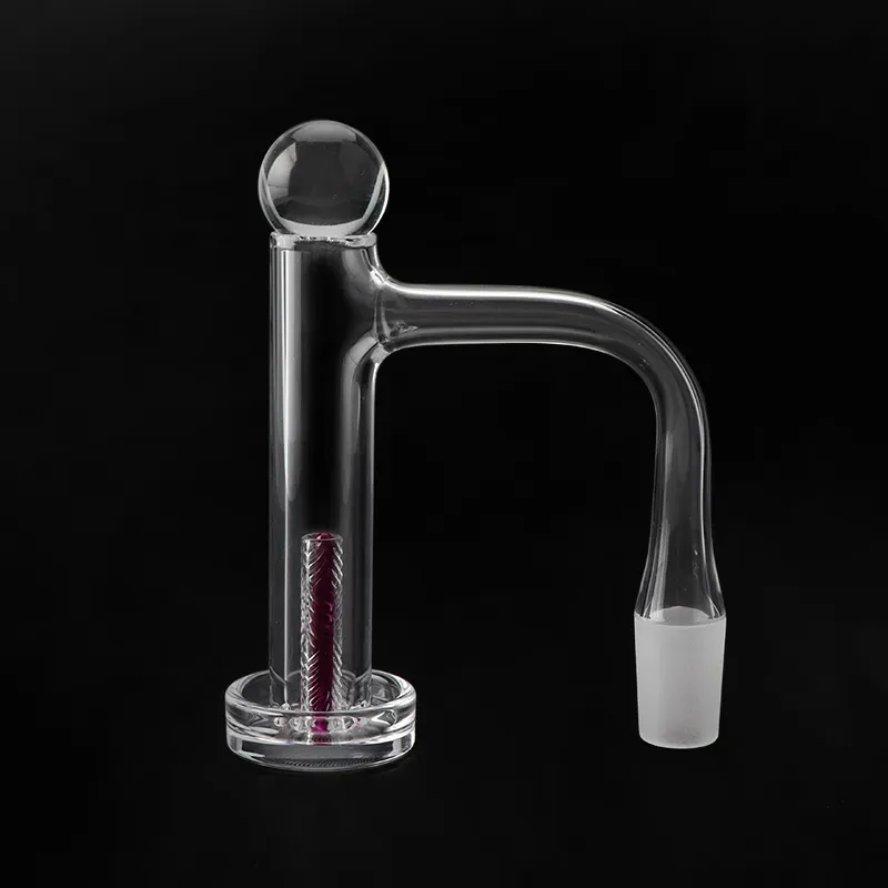 Full Weld Beveled Edge Smoking Accessories Contral Tower Terp Slurper Quartz Banger With With Hollow sandblasting Pilla Ruby Pill Glass ZZ