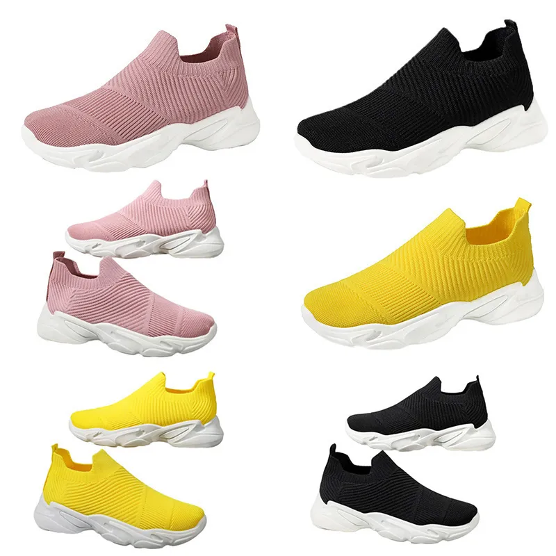 Printemps et automne Nouveau Cross Border Femaux Chaussures décontractées Chaussures d'étudiants en enfants Houte-chaussures Coréennes de sport polyvalent Black Jaune 36