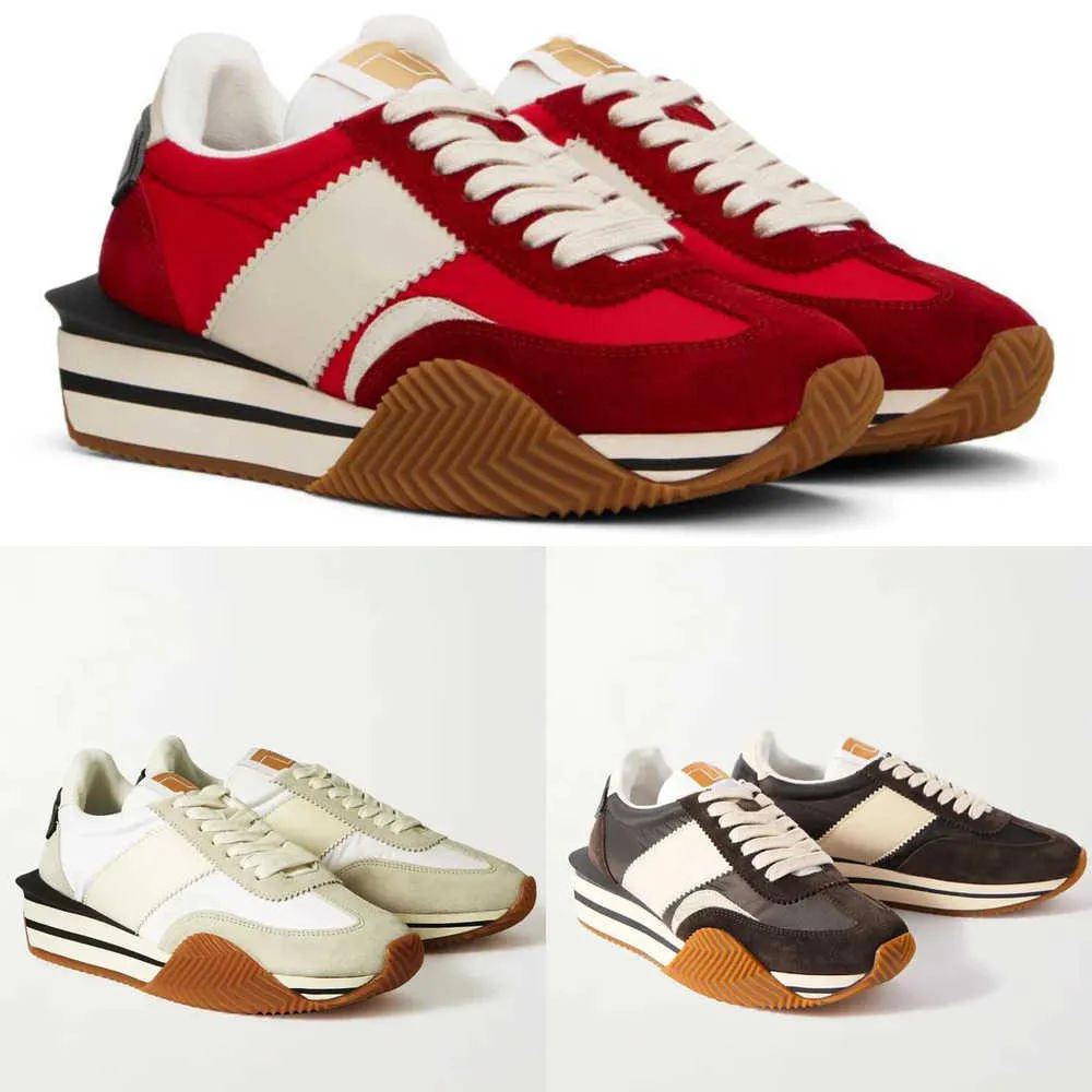 Berühmte Marke Männer Gummisohle Komfort FootwaerTrainers Wanderschuh James Sneaker Schuhe EU38-46 Side Stripe Trainer