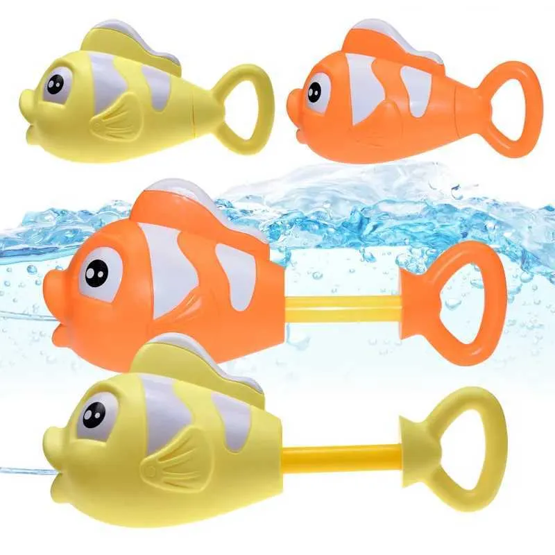 لعبة Gun Toys Kids Summer Outdoor Toys Clown Fish Fish Game Game Game Toy Kid Pisting Water Water Racher Beach Sweging Toyl2403