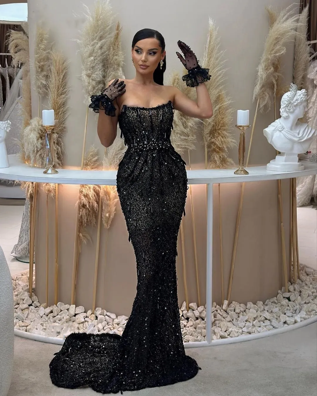 Stunning Sequin Mermaid Prom Dress - Crystal Illusion Strapless Evening Gown,  Custom Formal Party Dress, Sleeveless from Dhgate Evening Dresses - price  215.44