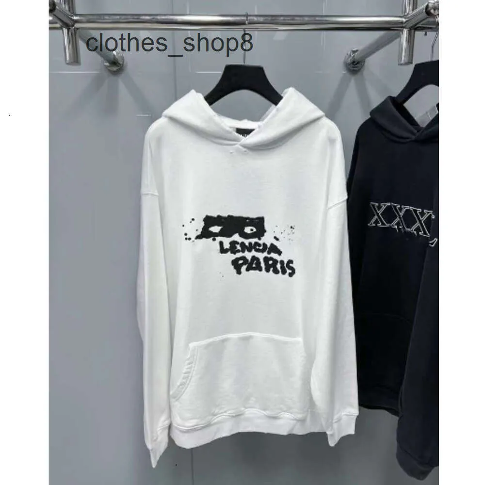 Sonbahar/Kış Balenciga Hoodie Erkek Moda Tasarımcısı Hoodies 2024 Ev Sürümü Erkek Sweaters Paris Marka Aile El Ya